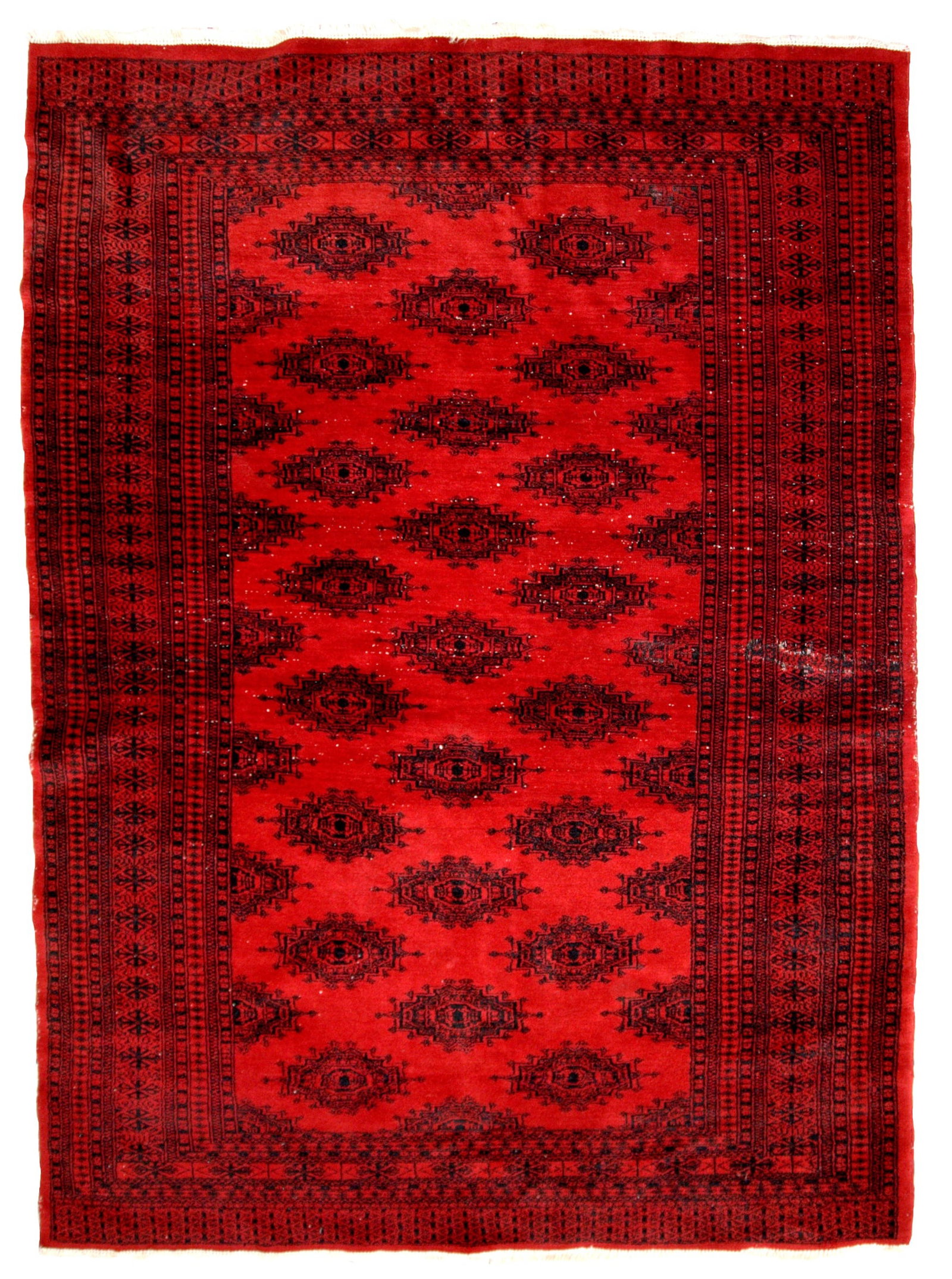 Handmade vintage Afghan Ersari rug 4' x 5.8' (122cm x 179cm) 1970s: Title: Handmade vintage Afghan Ersari rug 4' x 5.8' (122cm x 179cm) 1970s Origin:Afghanistan Dimensions: 4' x 5.8' (122cm x 179cm) Materials:wool Year:1970s Description:Handmade vintage rug from