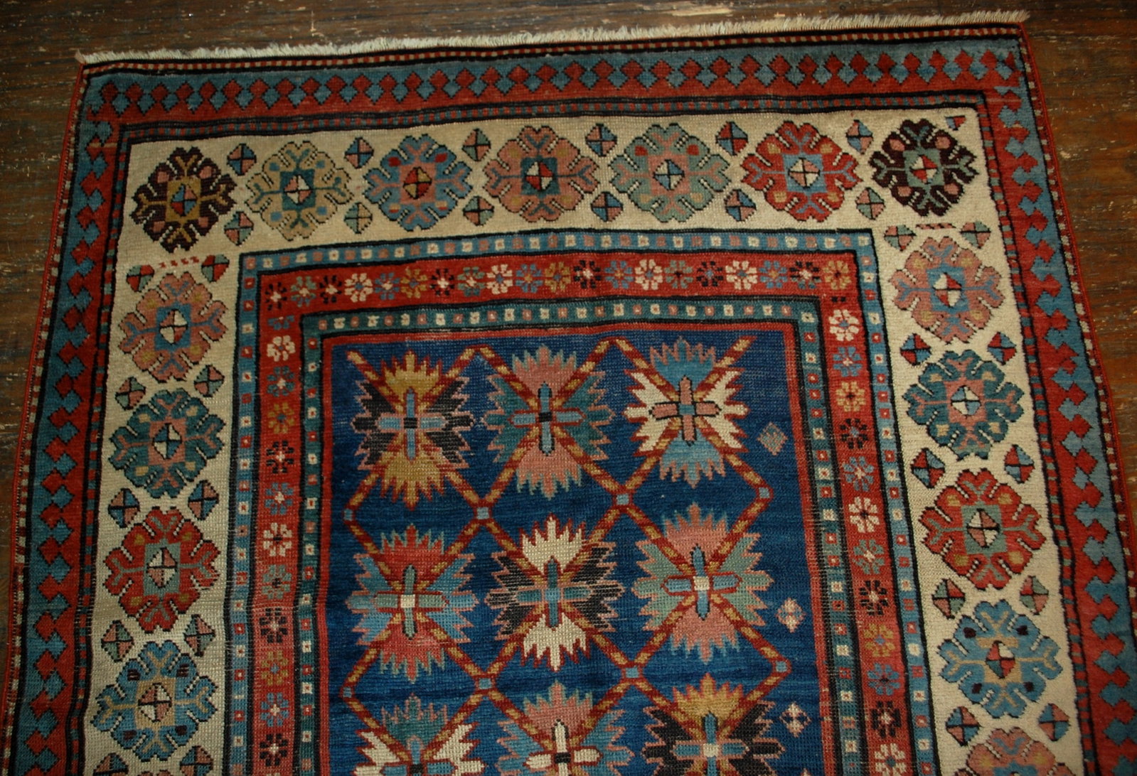 Handmade antique Caucasian Talish rug 4.3' x 8.9' ( 131cm x 271cm ) 1880s - 2