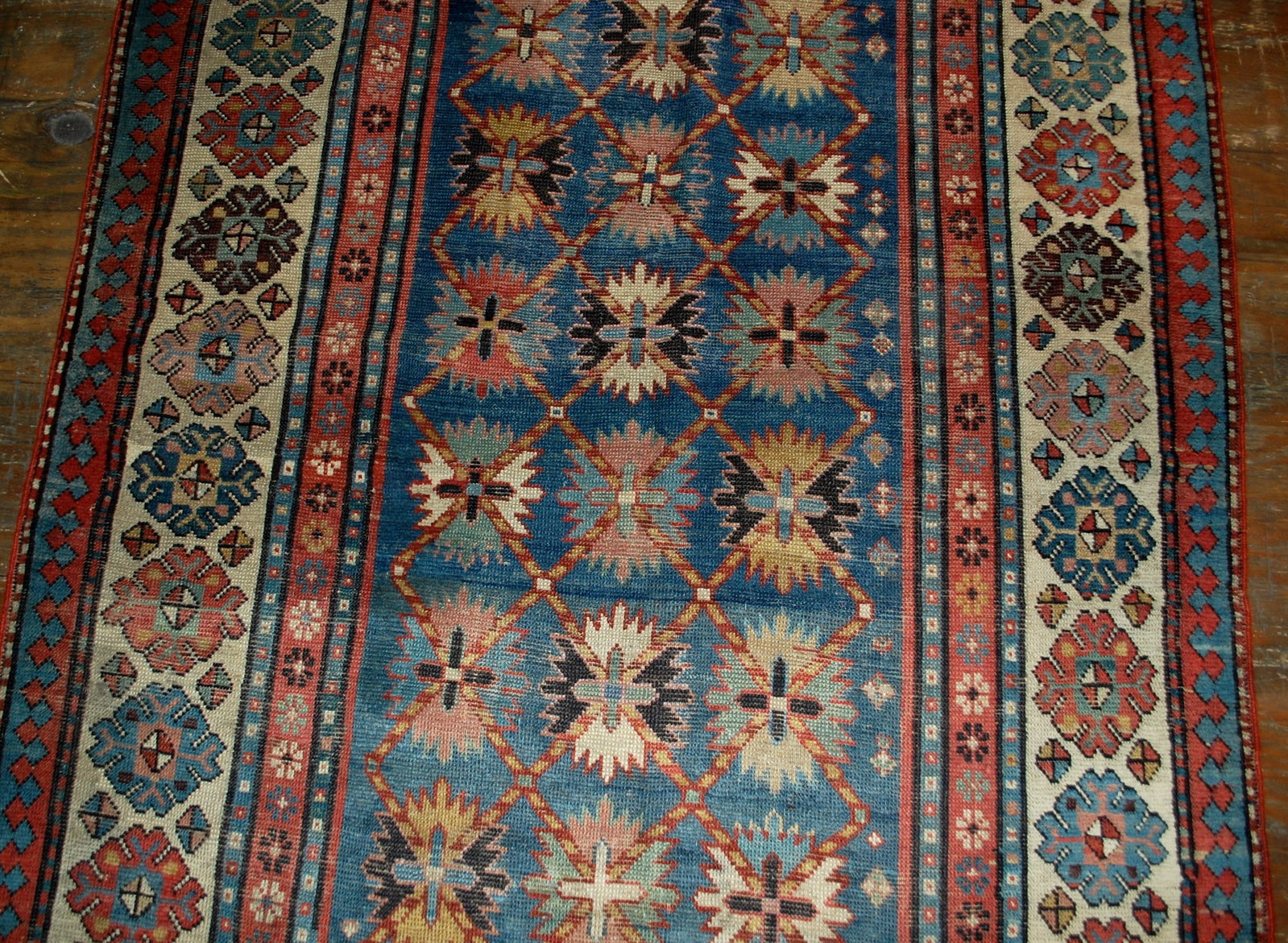 Handmade antique Caucasian Talish rug 4.3' x 8.9' ( 131cm x 271cm ) 1880s - 4