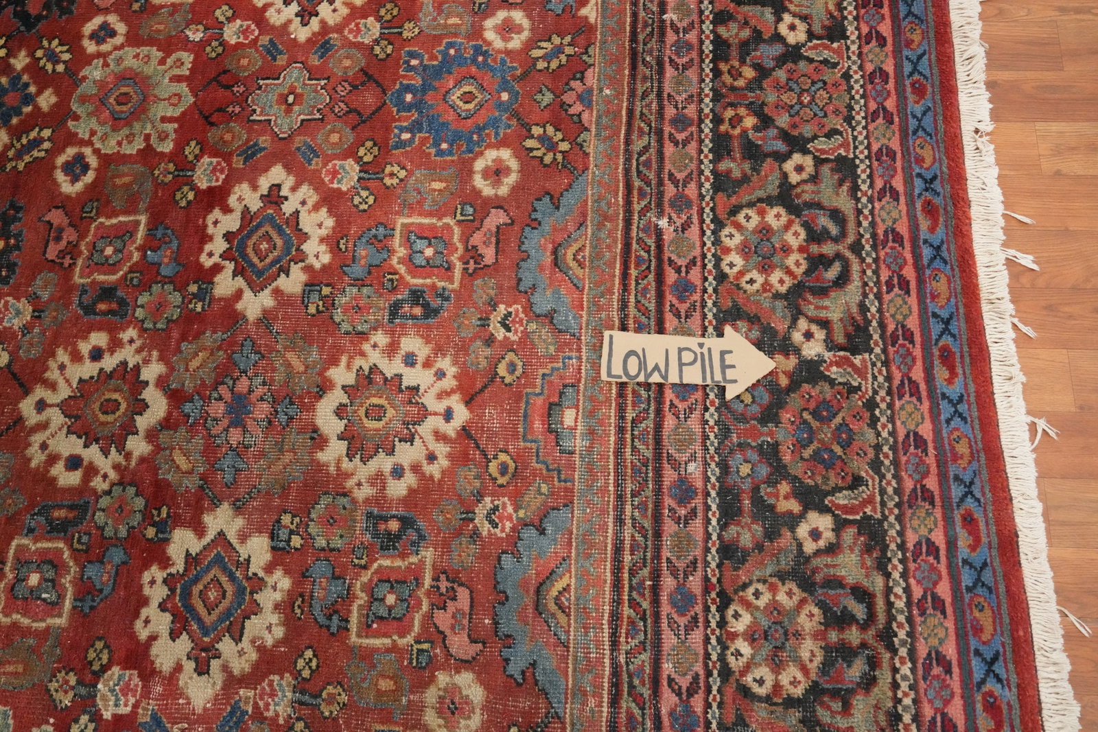 Pre-1900 Vegetable Dye Sultanabad Persian Large Rug 11x14 - 10