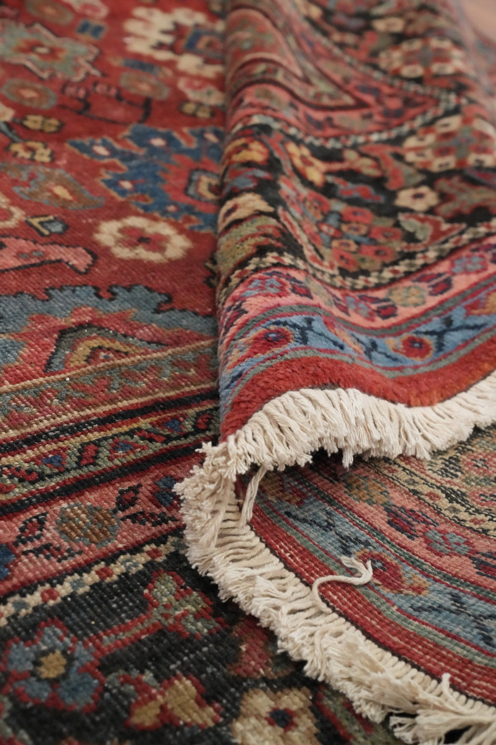 Pre-1900 Vegetable Dye Sultanabad Persian Large Rug 11x14 - 14