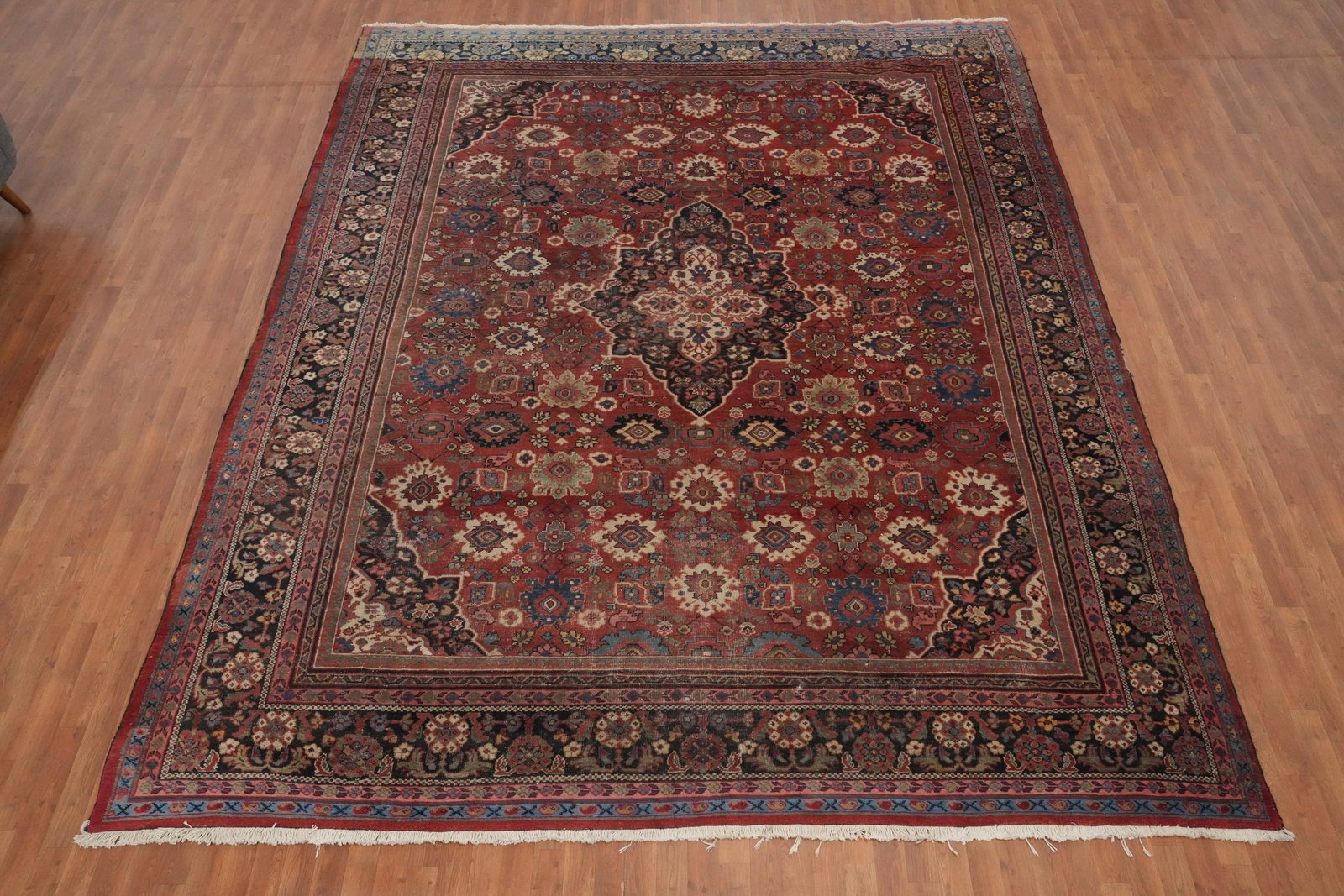 Pre-1900 Vegetable Dye Sultanabad Persian Large Rug 11x14 - 2