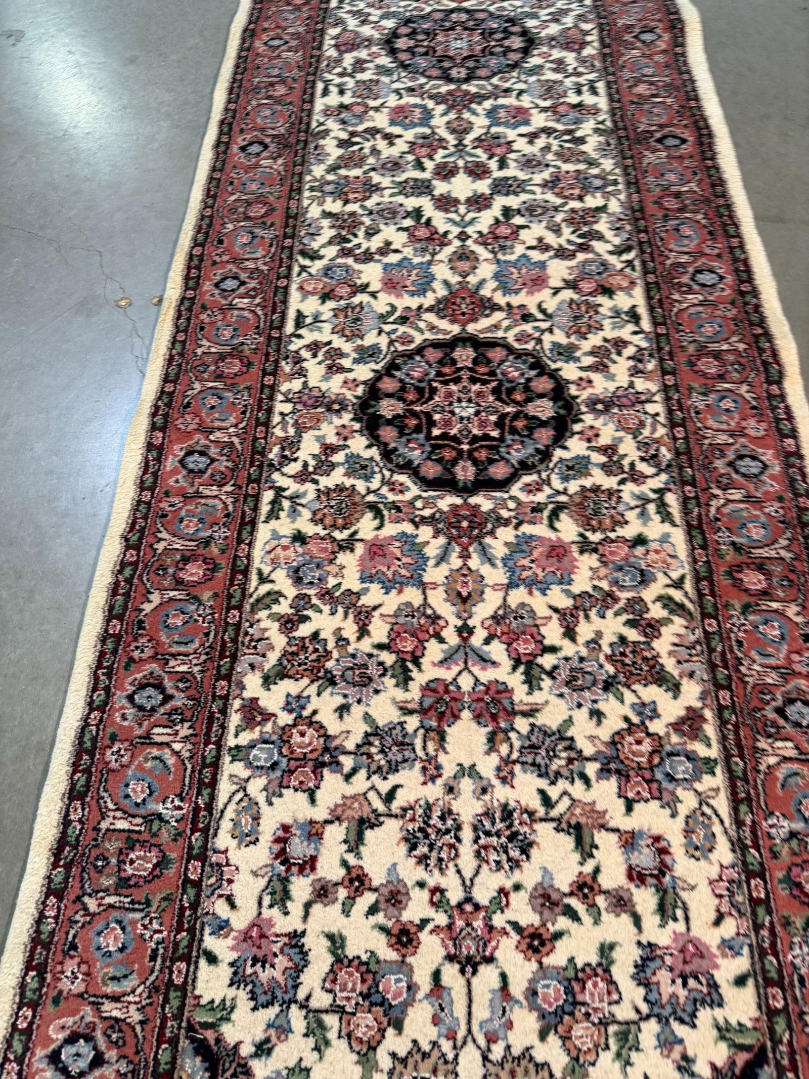 Fine Silk&Wool Tabriz Runner 2.6x12' - 3