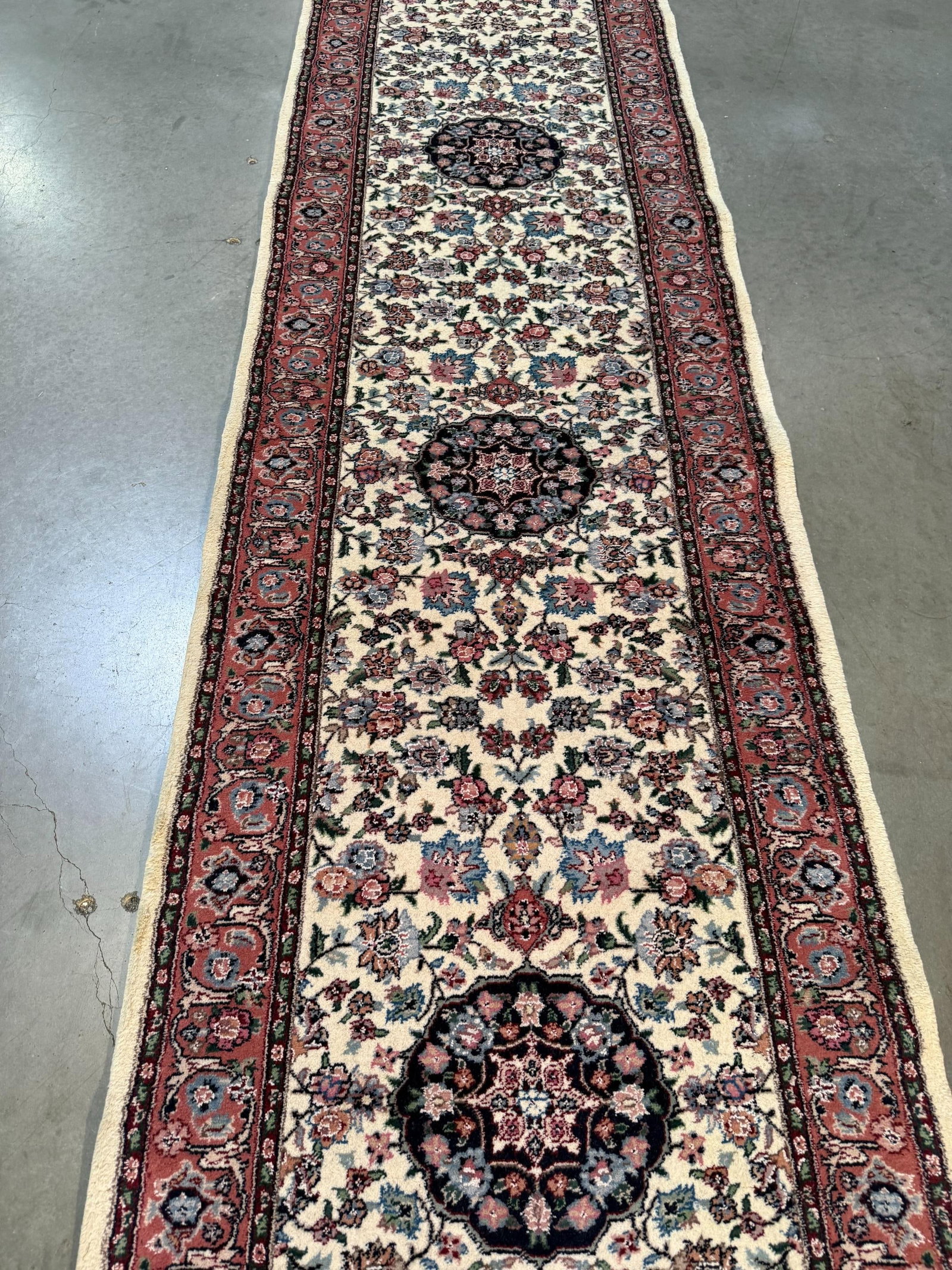 Fine Silk&Wool Tabriz Runner 2.6x12' - 4