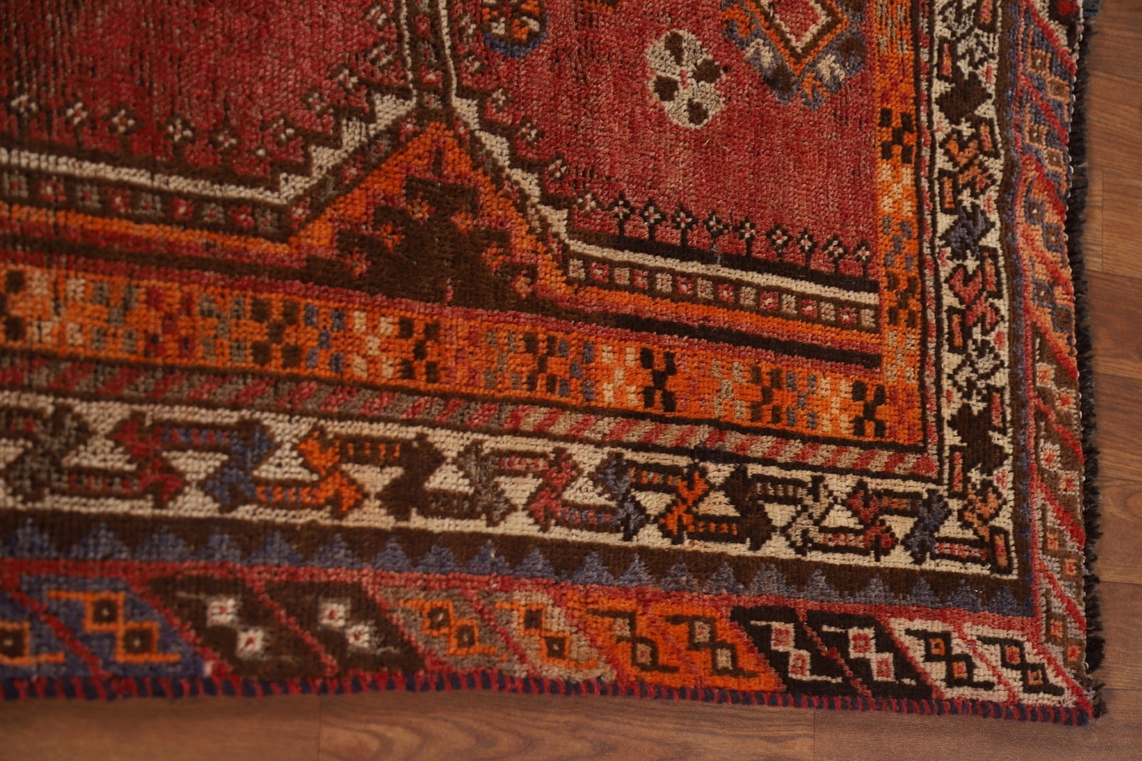 Pre-1900 Vegetable Dye Qashqai Persian Area Rug 5x8 - 11