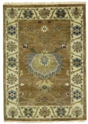 Rust Orange Floral 2X3 Osh Chobi Oriental Rug: Title:Rust Orange Floral 2X3 Osh Chobi Oriental Rug Description: Hand-knotted traditional wool rug measuring 2'2" x 3'0" Elegant floral design with timeless craftsmanship Features a