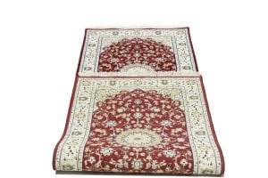 Red Floral 3X8 Indo-Nain Oriental Runner Rug - 16
