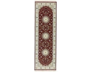 Red Floral 3X8 Indo-Nain Oriental Runner Rug (1 of 17)