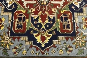Light Gray Geometric 9X12 Heriz Serapi Oriental Rug - 10