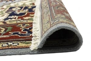 Light Gray Geometric 9X12 Heriz Serapi Oriental Rug - 16
