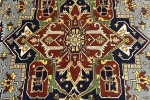 Light Gray Geometric 9X12 Heriz Serapi Oriental Rug - 9