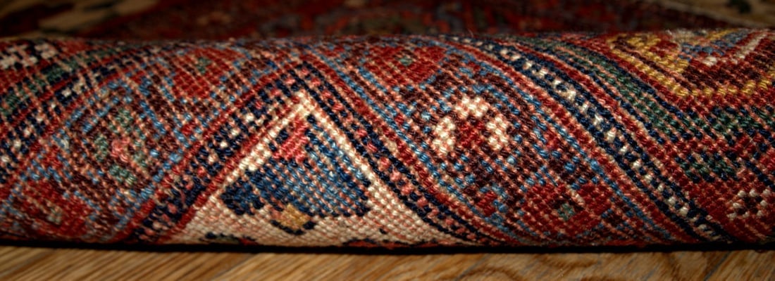 Handmade antique Persian Bidjar rug 4.9' x 7.4' ( 149cm x 225cm ) 1880s - 7