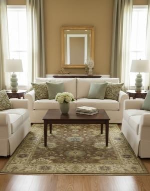 Light Rust Floral 6x9 Osh Chobi Oriental Rug - 2