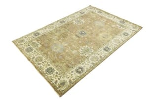 Light Rust Floral 6x9 Osh Chobi Oriental Rug - 6