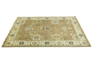 Light Rust Floral 6x9 Osh Chobi Oriental Rug - 7