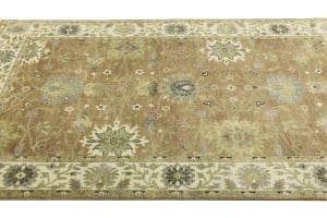Light Rust Floral 6x9 Osh Chobi Oriental Rug - 8