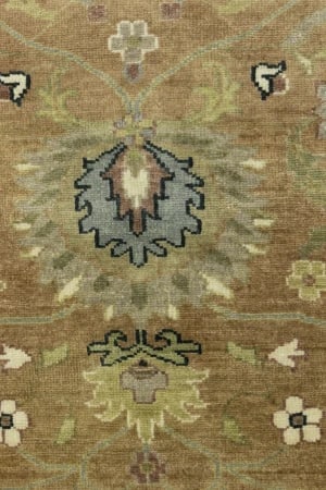 Light Rust Floral 6x9 Osh Chobi Oriental Rug - 9