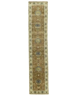 Rust Orange Floral 2'5X12 Osh Chobi Oriental Runner Rug: Title:Rust Orange Floral 2'5X12 Osh Chobi Oriental Runner Rug Description: Hand-knotted in India with skilled craftsmanship Transitional rug with a classic floral pattern Rust orange, cream, red, tan,