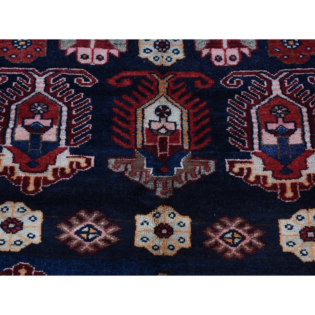 Barn Red, Persian Malayer Hand Knotted Pure Wool Rug - 8