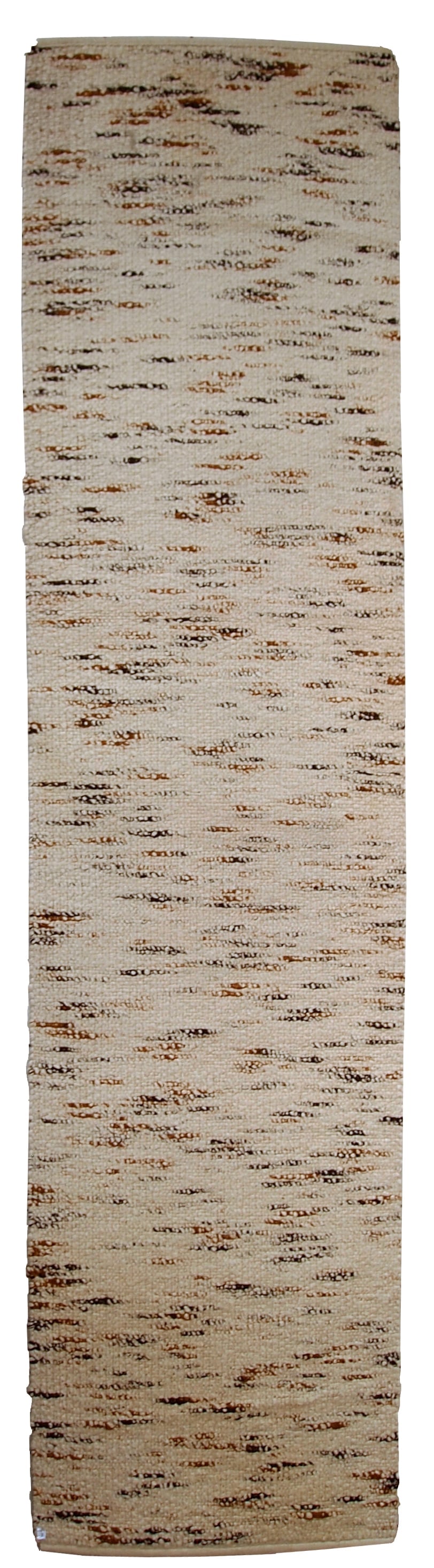 Handmade vintage Indian kilim runner 2.9' x 12.3' (90cm x 375cm) 1980s: Title: Handmade vintage Indian kilim runner 2.9' x 12.3' (90cm x 375cm) 1980s Origin:India Dimensions: 2.9' x 12.3' (90cm x 375cm) Materials:wool Year:1980s Description:Handmade vintage Indian beige