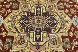Rusty Red Geometric 9X12 Heriz Serapi Oriental Rug - 10