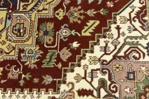 Rusty Red Geometric 9X12 Heriz Serapi Oriental Rug - 15