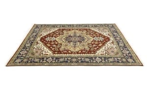 Rusty Red Geometric 9X12 Heriz Serapi Oriental Rug - 7