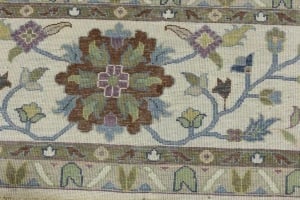 Cream Floral 12X15 Osh Chobi Peshawar Oriental Rug - 16