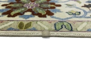 Cream Floral 10X14 Osh Chobi Peshawar Oriental Rug - 12