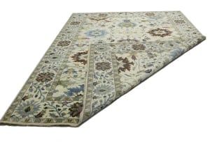 Cream Floral 10X14 Osh Chobi Peshawar Oriental Rug - 15