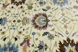 Cream Floral 10X14 Osh Chobi Peshawar Oriental Rug - 5