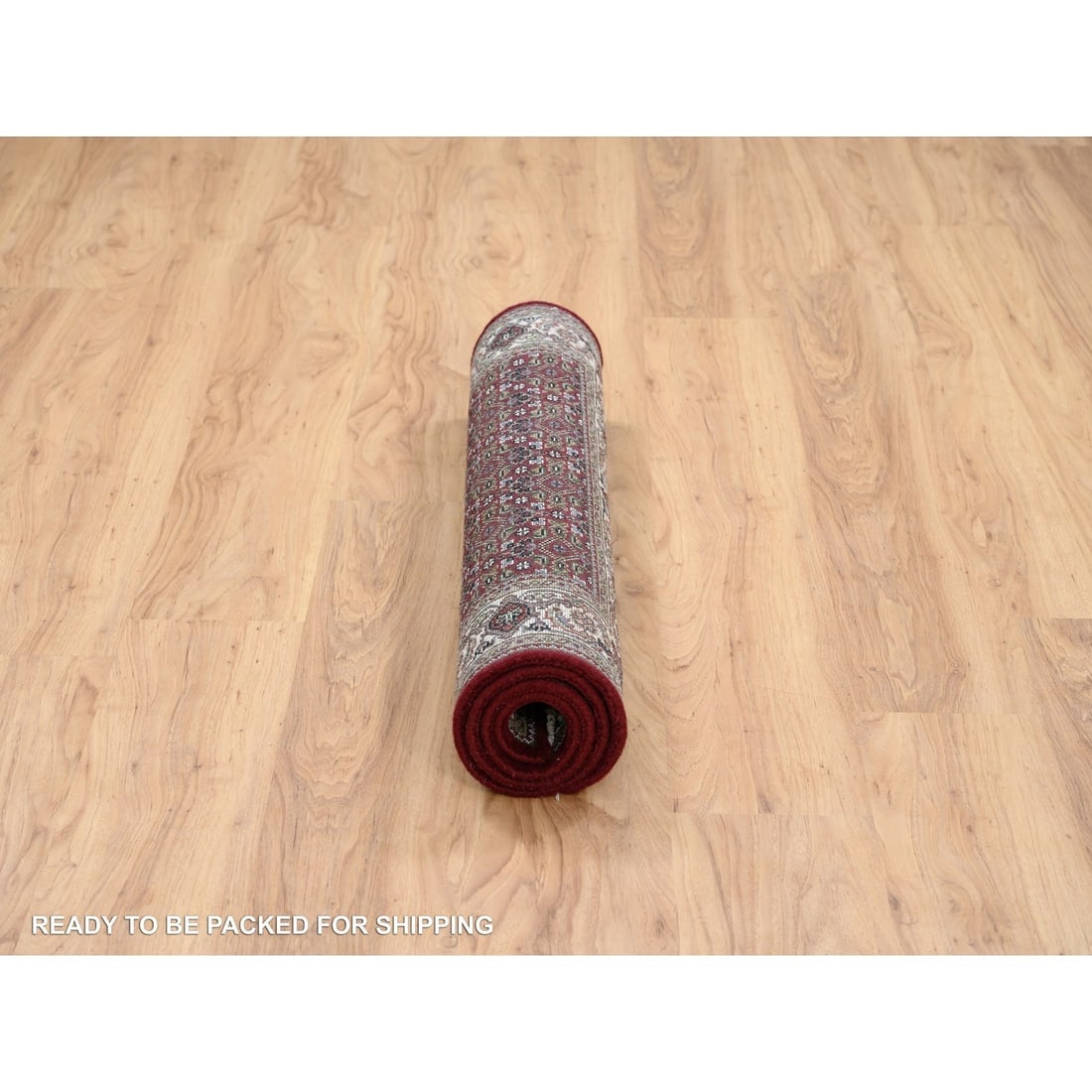 Red Herati Hand Knotted Wool & Silk 175 KPSI Oriental Rug - 6
