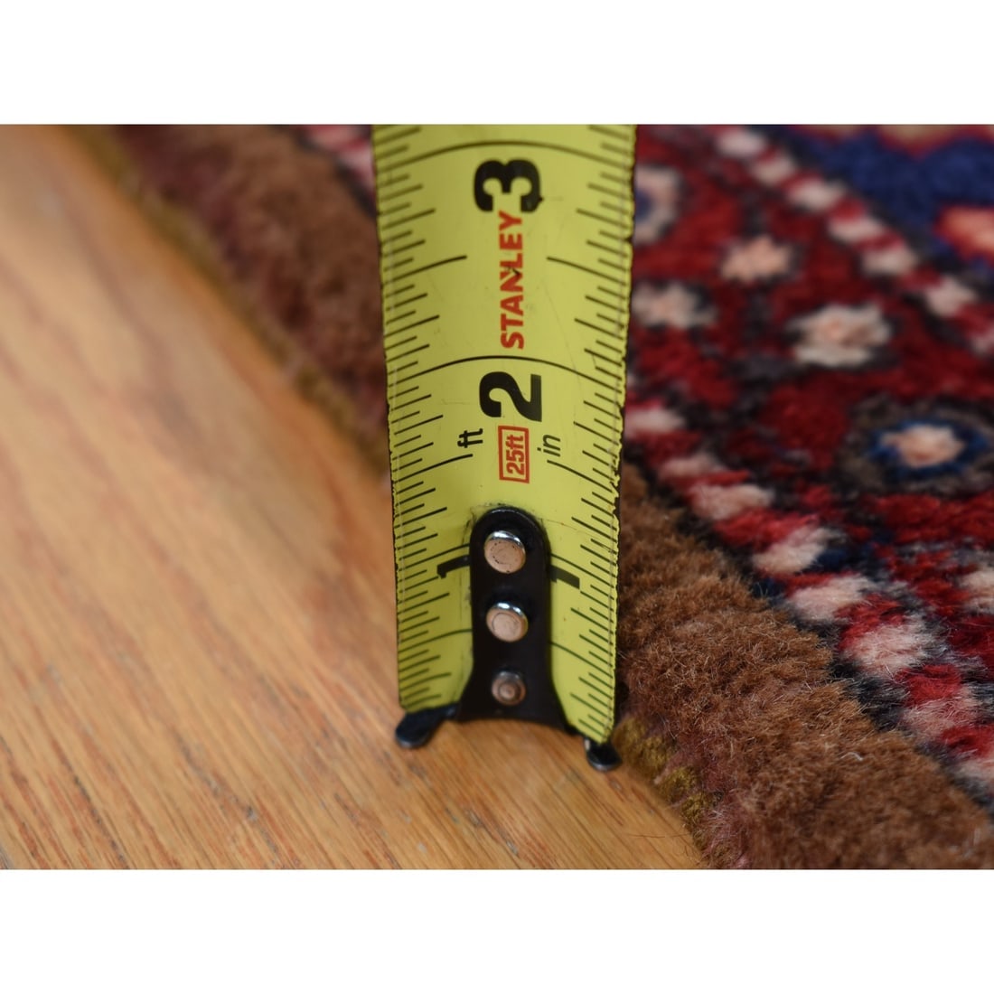 Saddle Brown, New Persian Serab, Pure Wool Hand Knotted Runner Rug - 8