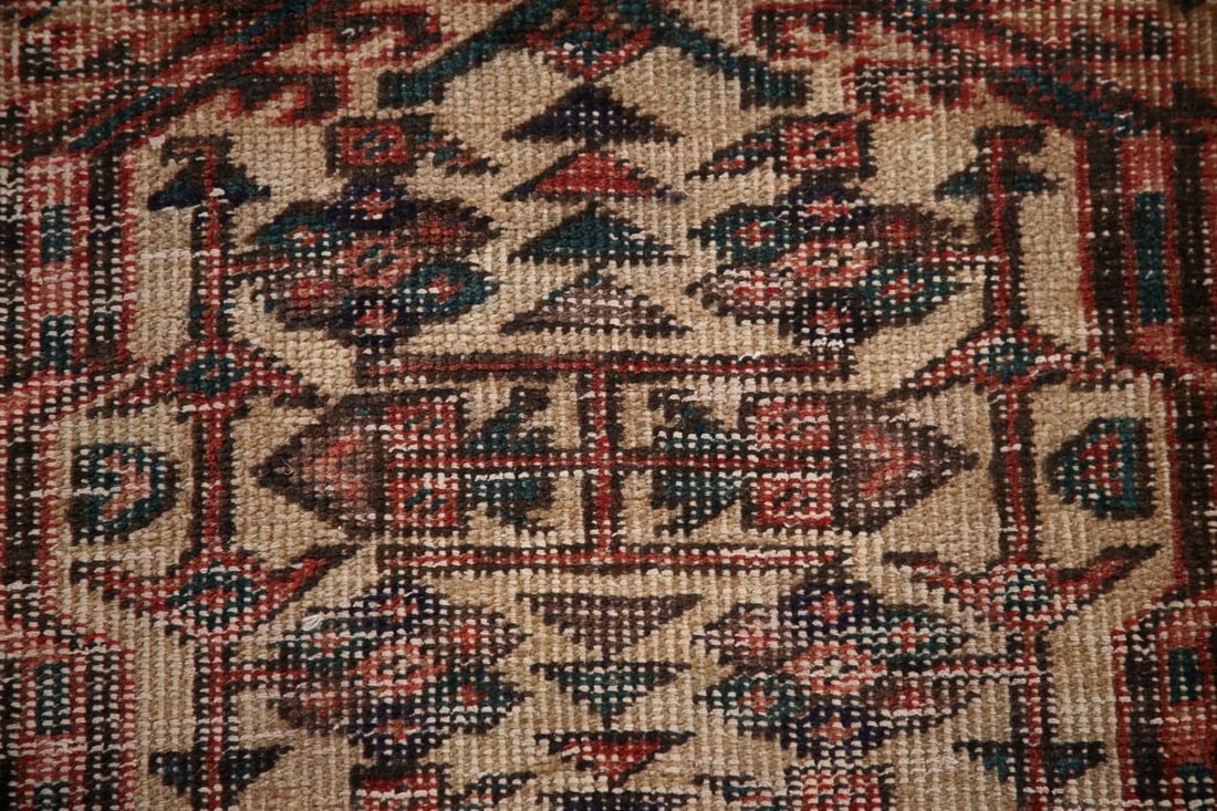 Antique Distressed Ardebil Persian Runner Rug 3x10 - 8