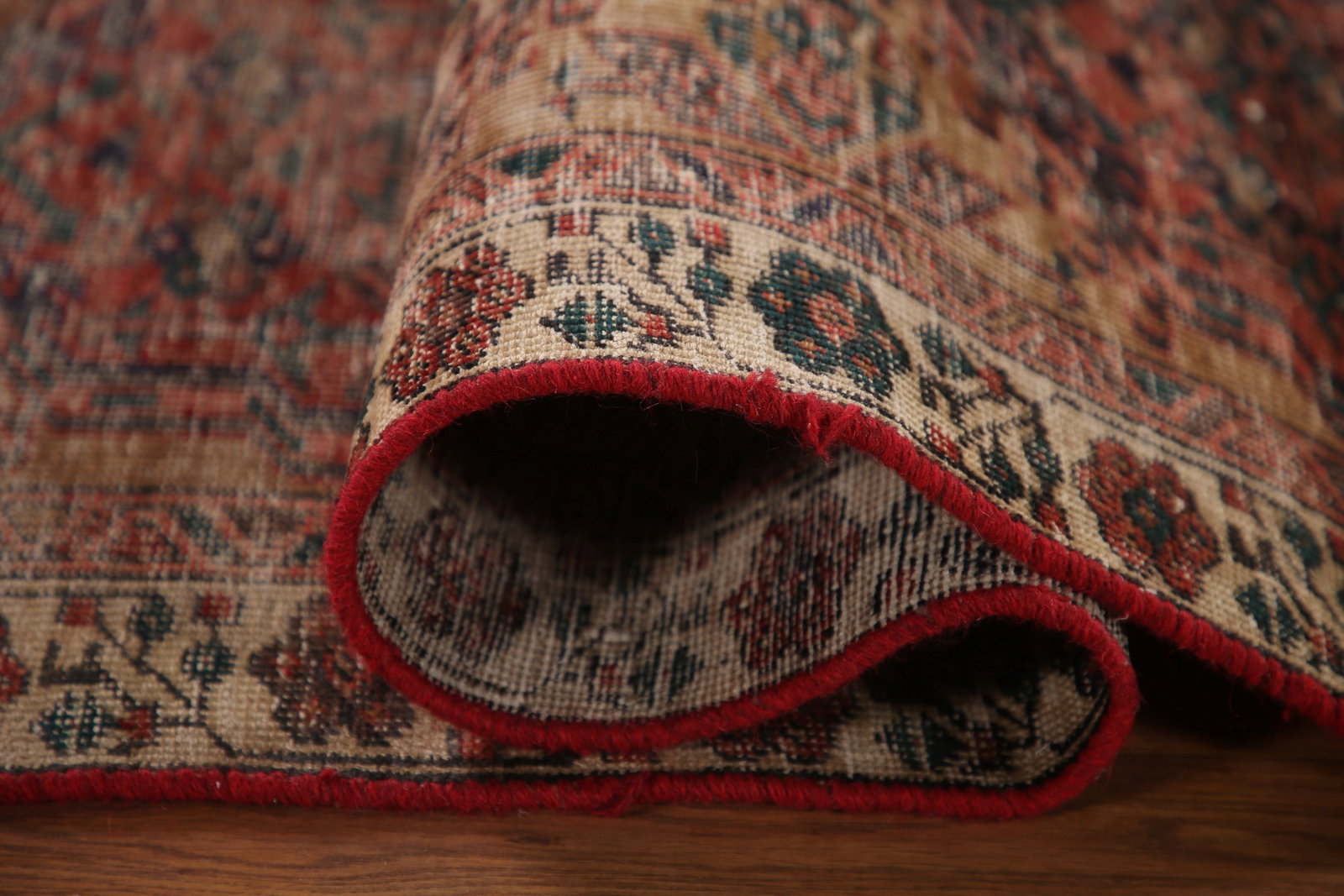 Antique Distressed Ardebil Persian Runner Rug 3x10 - 9