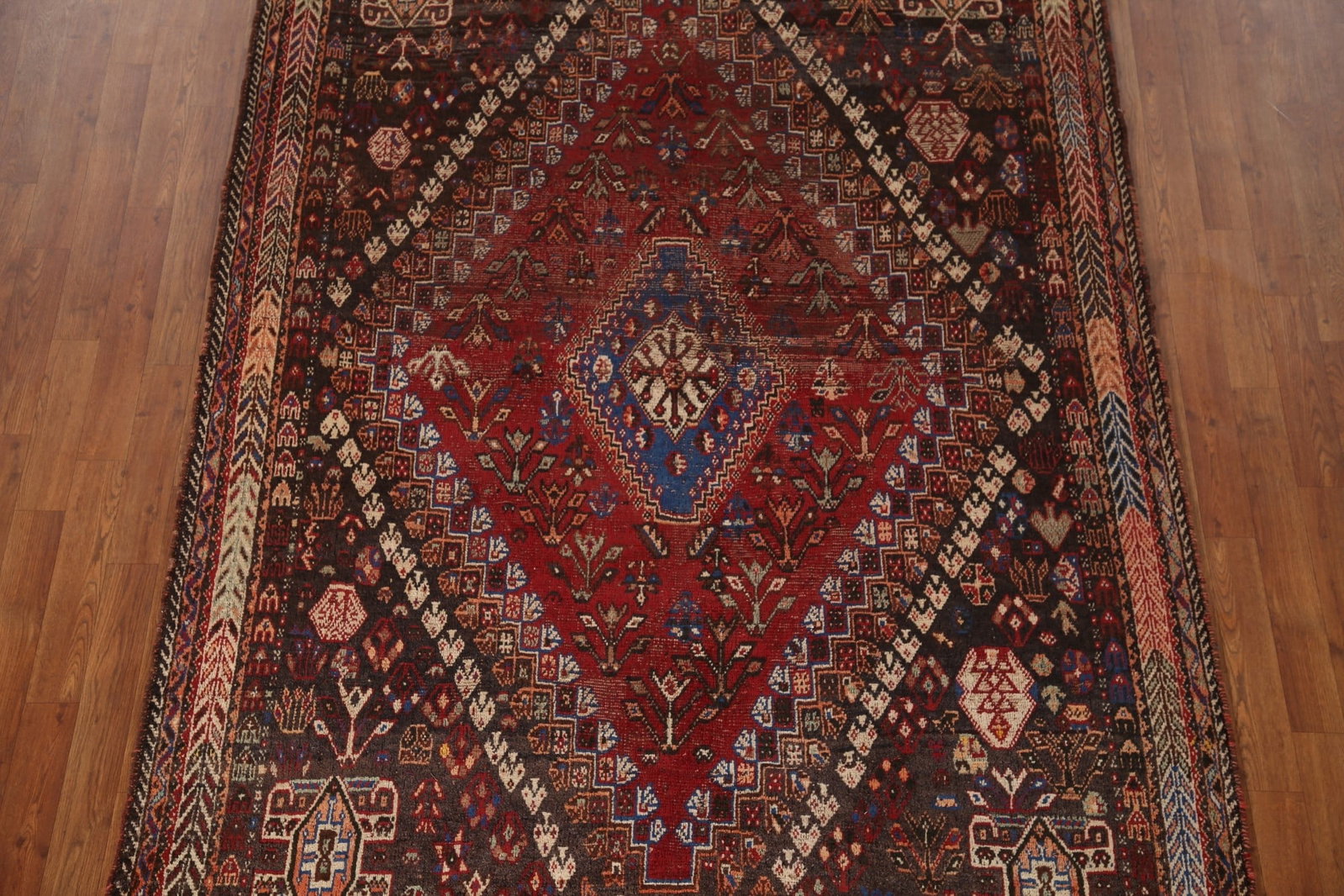 Antique Vegetable Dye Shiraz Persian Area Rug 6x8 - 2