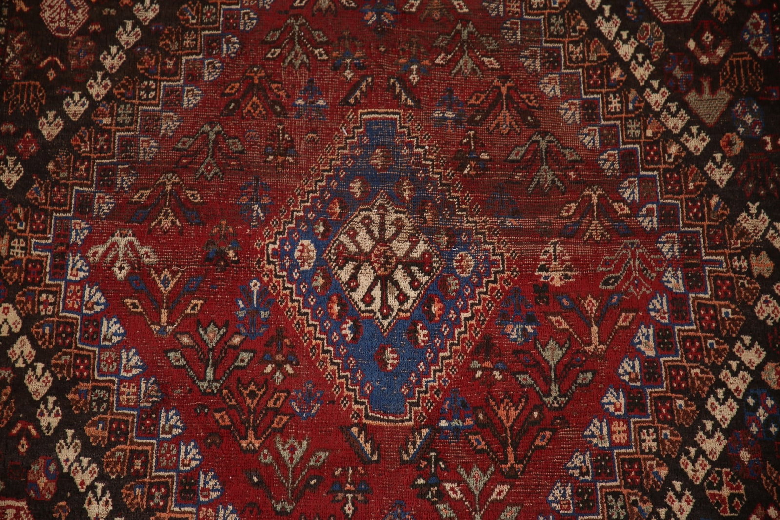 Antique Vegetable Dye Shiraz Persian Area Rug 6x8 - 3