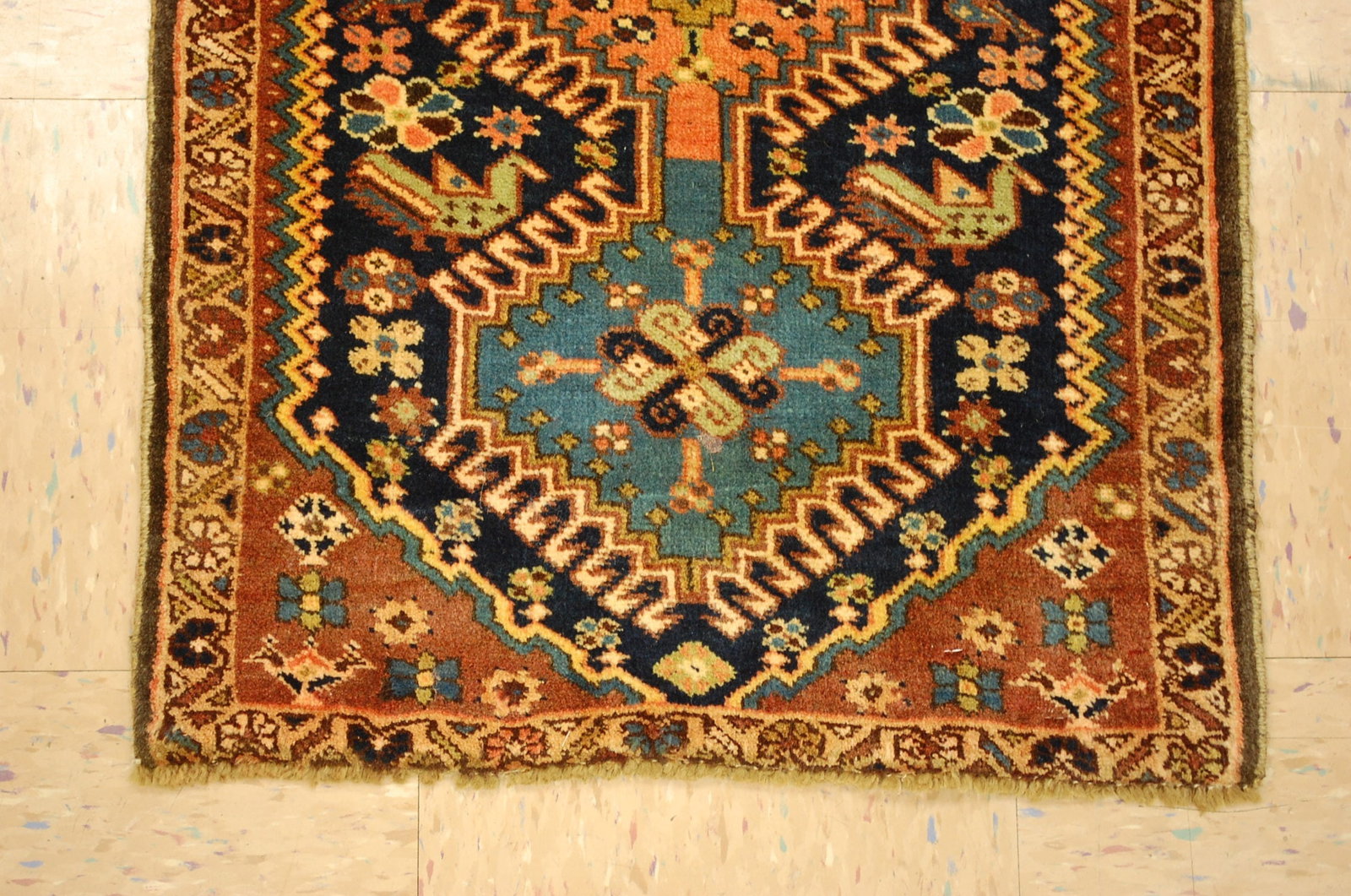 6'9'' x 10'4'' Handmade Vintage Wool Rug - 18608 - 2