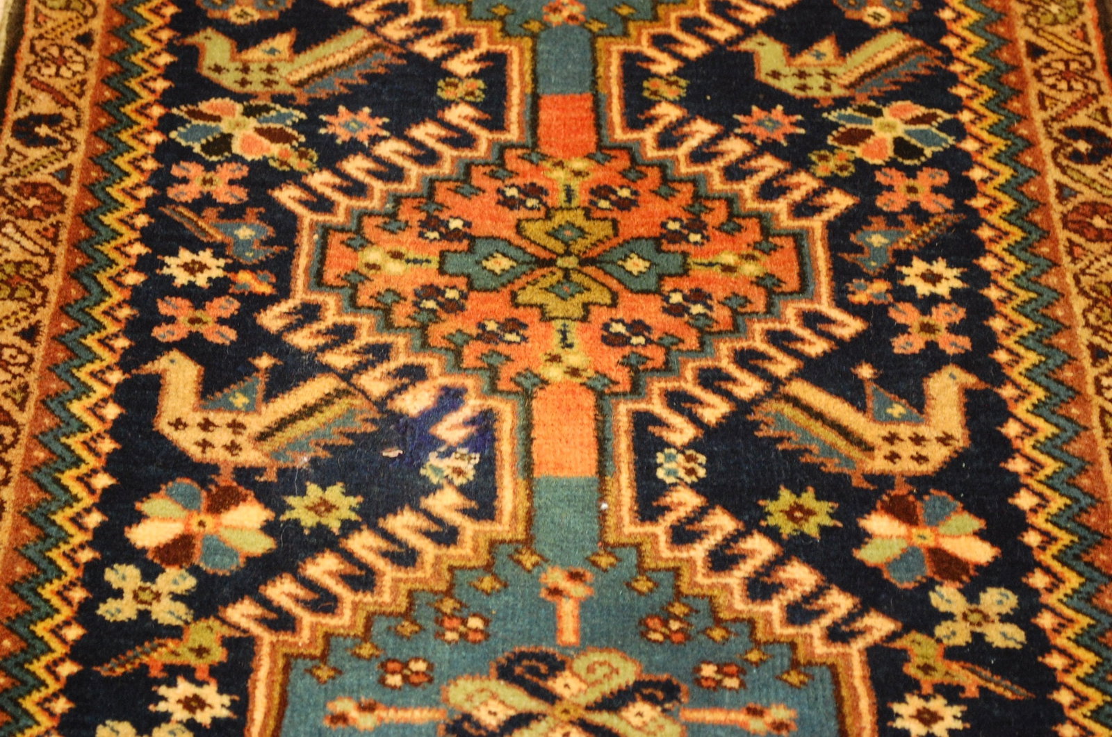6'9'' x 10'4'' Handmade Vintage Wool Rug - 18608 - 6