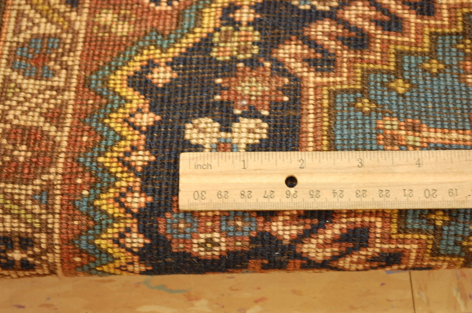 6'9'' x 10'4'' Handmade Vintage Wool Rug - 18608 - 8