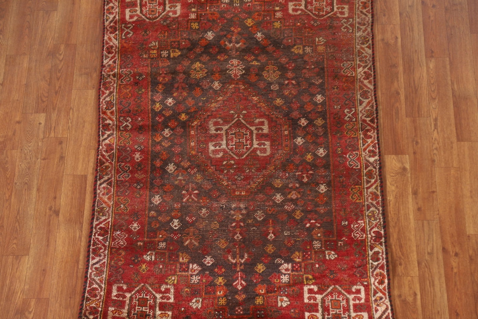 Antique Vegetable Dye Shiraz Persian Rug 3x5 - 2