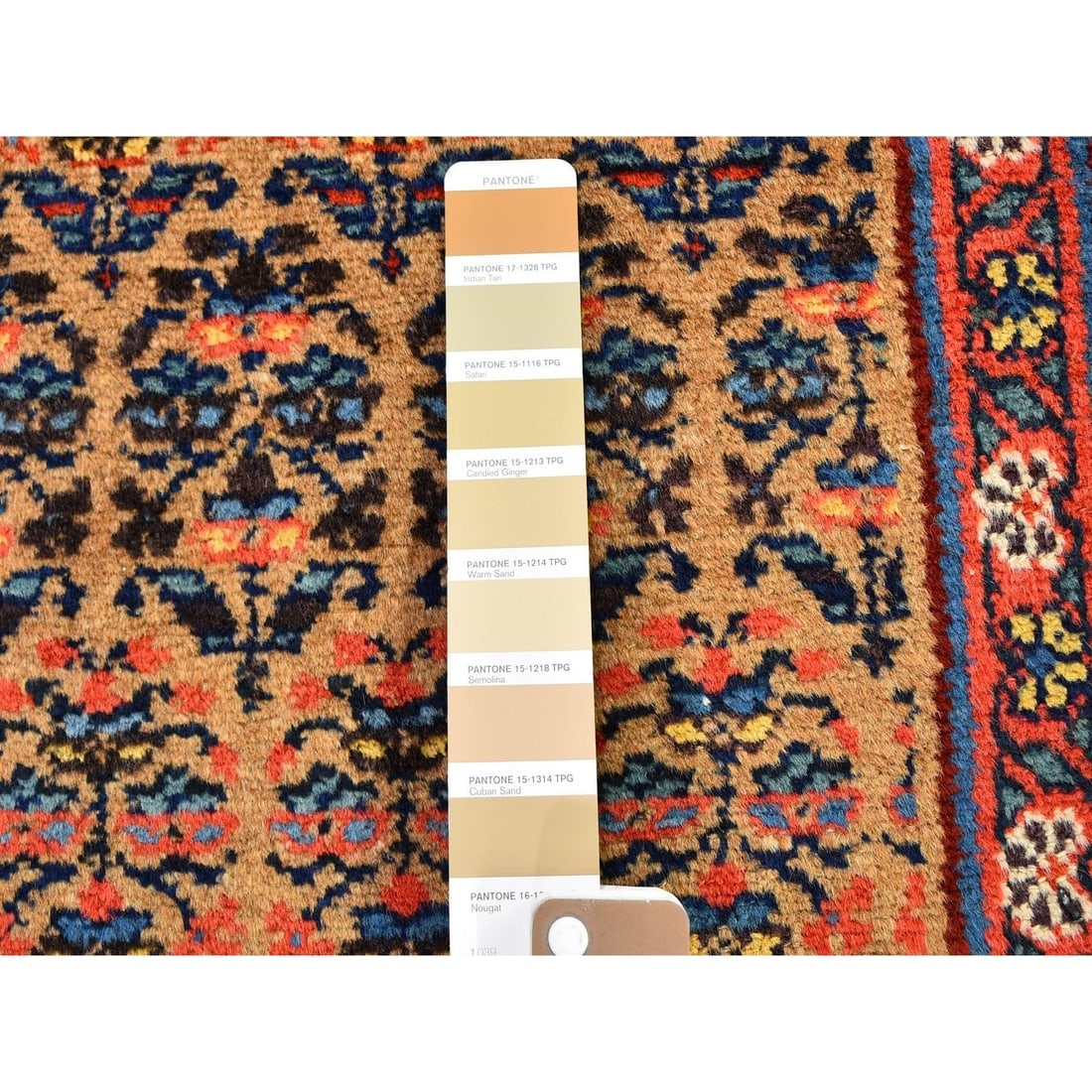 Brown Antique Serab Camel Hair Full Pile Exc Condition XL Runner Rug - 3