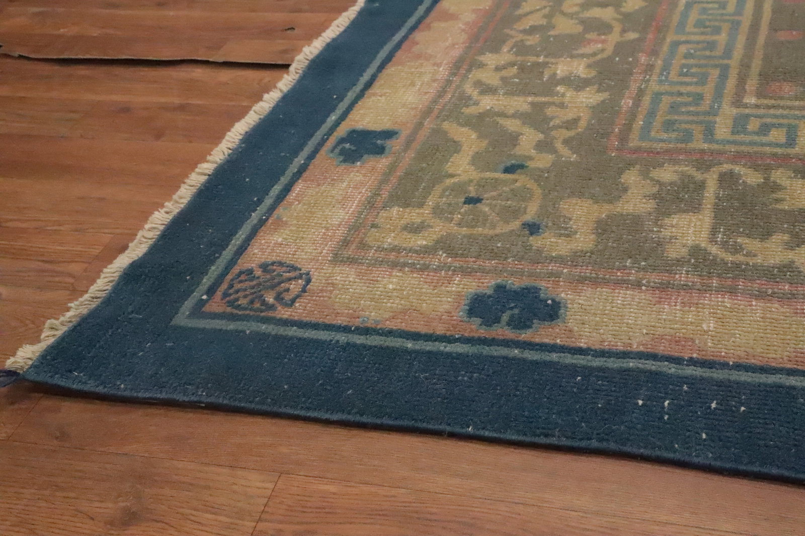 Pre-1900 Antique Vegetable Dye Art Deco Chinese Area Rug 9x10 - 15