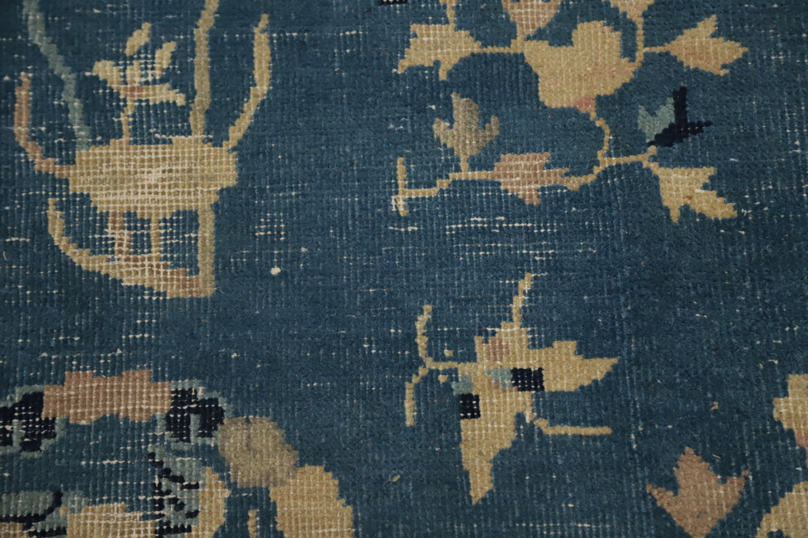 Pre-1900 Antique Vegetable Dye Art Deco Chinese Area Rug 9x10 - 6