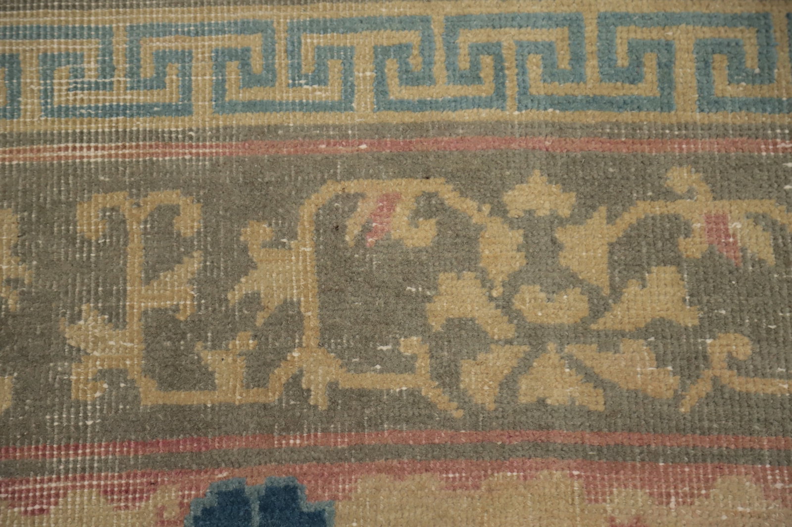 Pre-1900 Antique Vegetable Dye Art Deco Chinese Area Rug 9x10 - 7