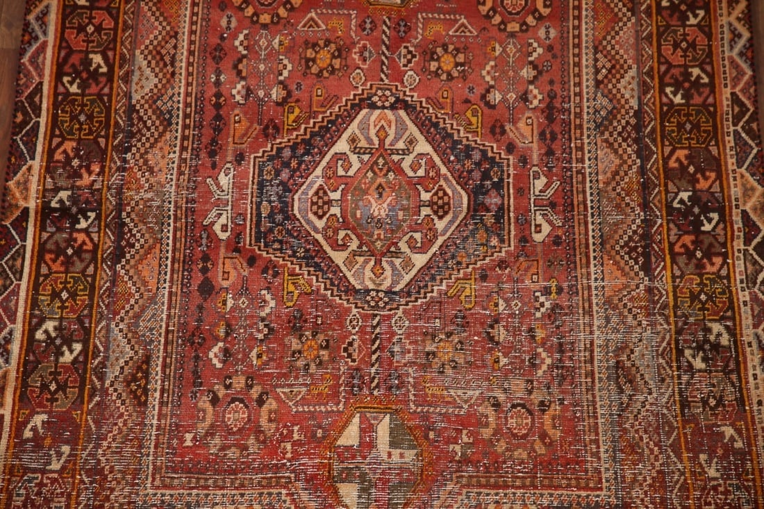 Antique Shiraz Persian Area Rug 5x8 - 3
