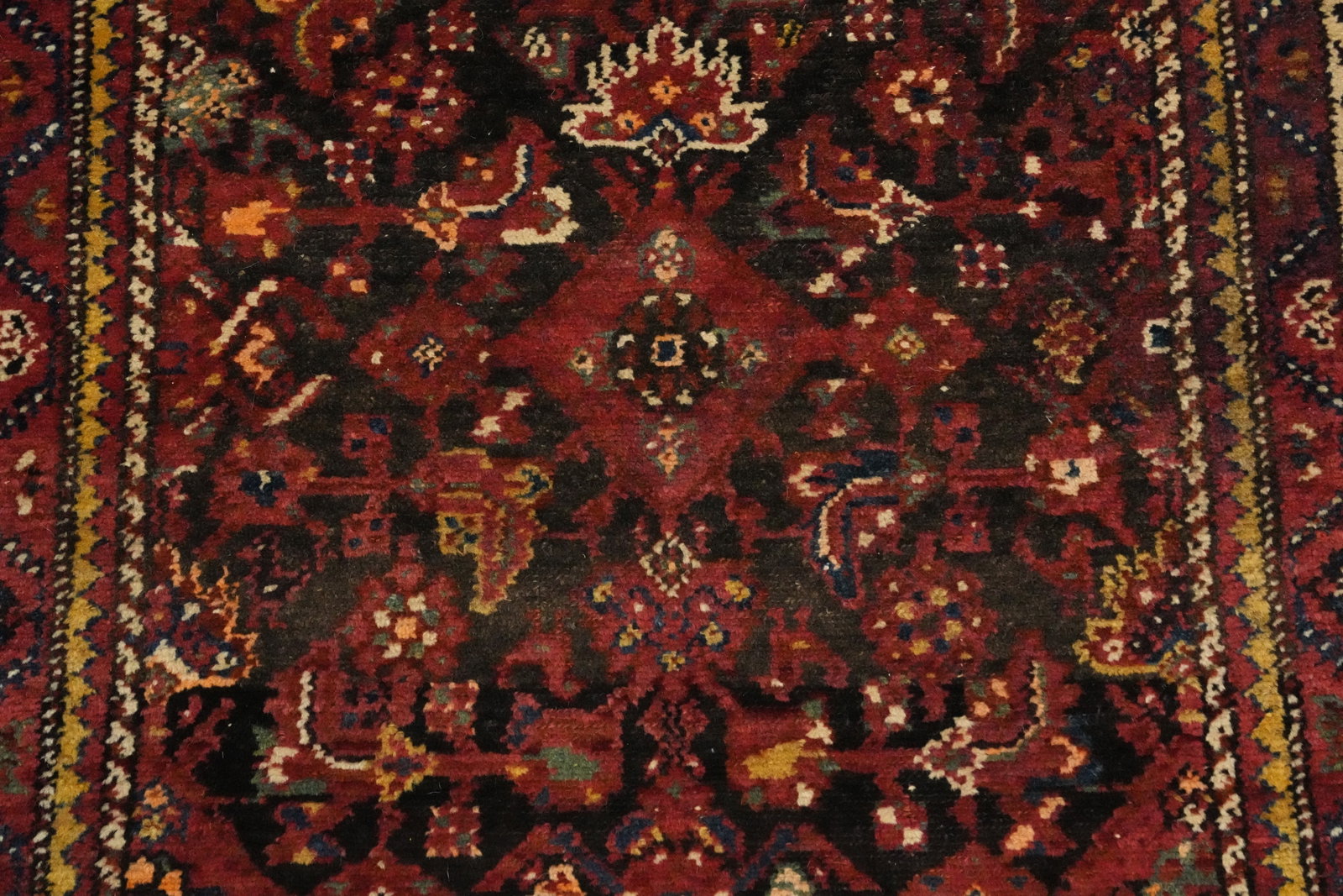Antique Vegetable Dye Mashad Persian Runner Rug 4x13 - 3