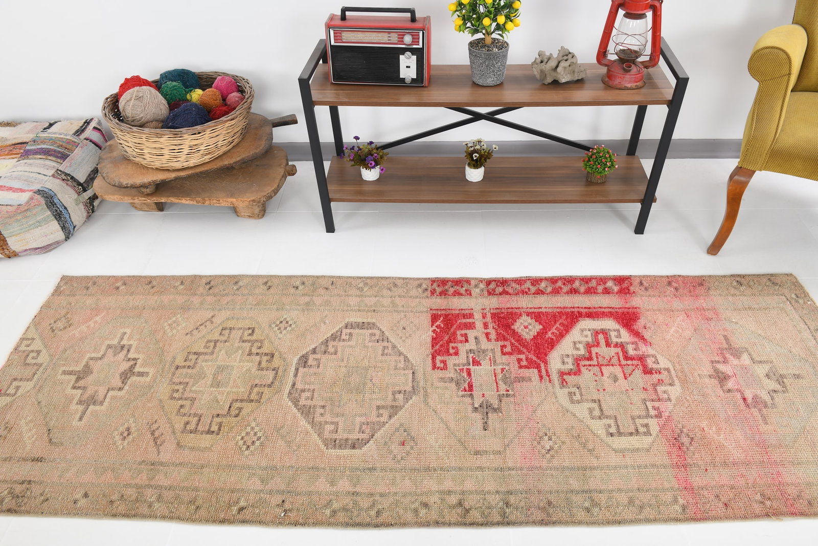 2'11'' x 8'4'' Vintage Wool Runner Rug - 17678 - 3