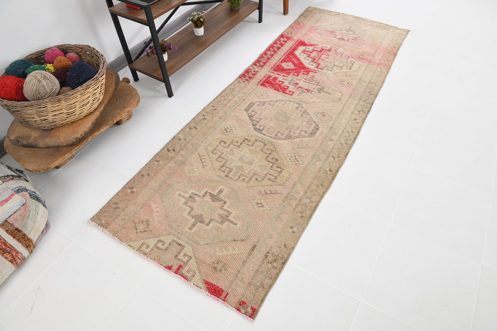 2'11'' x 8'4'' Vintage Wool Runner Rug - 17678 - 5