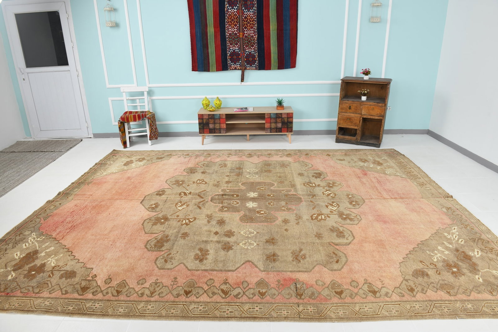 10'4'' x 13'4'' Unique Handmade Vintage Rug - 6370 - 2